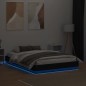 vidaXL Estructura de cama con luces LED negro 140x190 cm vidaXL Estructura de cama con luces LED negro 140x190 cm