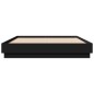 vidaXL Estructura de cama con luces LED negro 140x190 cm vidaXL Estructura de cama con luces LED negro 140x190 cm