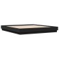 vidaXL Estructura de cama con luces LED negro 200x200 cm vidaXL Estructura de cama con luces LED negro 200x200 cm