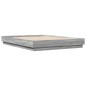 vidaXL Estructura de cama con luces LED gris Sonoma 150x200 cm vidaXL Estructura de cama con luces LED gris Sonoma 150x200 cm