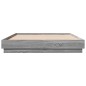 vidaXL Estructura de cama con luces LED gris Sonoma 150x200 cm vidaXL Estructura de cama con luces LED gris Sonoma 150x200 cm