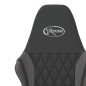 vidaXL Silla gaming cuero sintético negro y gris vidaXL Silla gaming cuero sintético negro y gris