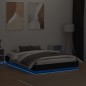 vidaXL Estructura de cama con luces LED negro 135x190 cm vidaXL Estructura de cama con luces LED negro 135x190 cm