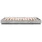vidaXL Estructura de cama con luces LED gris hormigón 120x200 cm