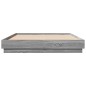 vidaXL Estructura de cama con luces LED gris Sonoma 140x200 cm