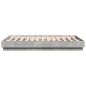 vidaXL Estructura de cama con luces LED gris hormigón 135x190 cm vidaXL Estructura de cama con luces LED gris hormigón 135x190 cm