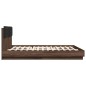 vidaXL Estructura de cama cabecero luces LED roble marrón 160x200 cm vidaXL Estructura de cama cabecero luces LED roble marrón 160x200 cm