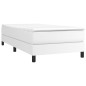 vidaXL Cama box spring con colchón cuero sintético blanco 100x200 cm vidaXL Cama box spring con colchón cuero sintético blanco 100x200 cm