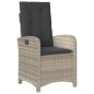 vidaXL Set comedor de jardín 5 pzas cojines ratán sintético gris claro vidaXL Set comedor de jardín 5 pzas cojines ratán sintético gris claro