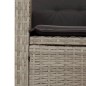vidaXL Set comedor de jardín 5 pzas cojines ratán sintético gris claro vidaXL Set comedor de jardín 5 pzas cojines ratán sintético gris claro