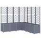 vidaXL Jardinera con enrejado PP gris 160x160x140 cm vidaXL Jardinera con enrejado PP gris 160x160x140 cm