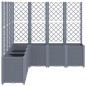 vidaXL Jardinera con enrejado PP gris 160x160x140 cm vidaXL Jardinera con enrejado PP gris 160x160x140 cm