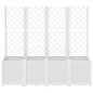 vidaXL Jardinera con enrejado PP blanco 160x40x140 cm vidaXL Jardinera con enrejado PP blanco 160x40x140 cm