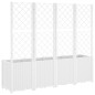 vidaXL Jardinera con enrejado PP blanco 160x40x140 cm vidaXL Jardinera con enrejado PP blanco 160x40x140 cm
