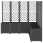 vidaXL Jardinera con enrejado PP negro 160x160x140 cm vidaXL Jardinera con enrejado PP negro 160x160x140 cm