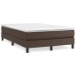 vidaXL Cama box spring con colchón cuero sintético marrón 120x200 cm vidaXL Cama box spring con colchón cuero sintético marrón 120x200 cm