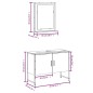 vidaXL Set de muebles de baño 2 pzas madera de ingeniería marrón roble