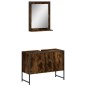 vidaXL Set de muebles de baño 2 pzas madera ingeniería roble ahumado vidaXL Set de muebles de baño 2 pzas madera ingeniería roble ahumado