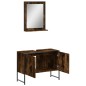 vidaXL Set de muebles de baño 2 pzas madera ingeniería roble ahumado vidaXL Set de muebles de baño 2 pzas madera ingeniería roble ahumado