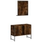 vidaXL Set de muebles de baño 2 pzas madera ingeniería roble ahumado vidaXL Set de muebles de baño 2 pzas madera ingeniería roble ahumado