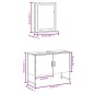 vidaXL Set de muebles de baño 2 pzas madera ingeniería roble ahumado vidaXL Set de muebles de baño 2 pzas madera ingeniería roble ahumado