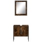 vidaXL Set de muebles de baño 2 pzas madera ingeniería roble ahumado vidaXL Set de muebles de baño 2 pzas madera ingeniería roble ahumado