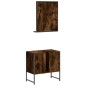 vidaXL Set de muebles de baño 2 pzas madera ingeniería roble ahumado vidaXL Set de muebles de baño 2 pzas madera ingeniería roble ahumado