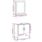 vidaXL Set de muebles de baño 2 pzas madera ingeniería roble ahumado vidaXL Set de muebles de baño 2 pzas madera ingeniería roble ahumado