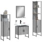 vidaXL Set de armario de baño 4 pzas madera contrachapada gris sonoma vidaXL Set de armario de baño 4 pzas madera contrachapada gris sonoma