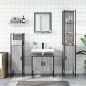 vidaXL Set de armario de baño 4 pzas madera contrachapada gris sonoma vidaXL Set de armario de baño 4 pzas madera contrachapada gris sonoma