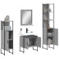 vidaXL Set de armario de baño 4 pzas madera contrachapada gris sonoma vidaXL Set de armario de baño 4 pzas madera contrachapada gris sonoma