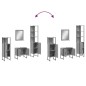 vidaXL Set de armario de baño 4 pzas madera contrachapada gris sonoma vidaXL Set de armario de baño 4 pzas madera contrachapada gris sonoma