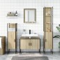vidaXL Juego de muebles de baño 4 pzas madera ingeniería roble Sonoma vidaXL Juego de muebles de baño 4 pzas madera ingeniería roble Sonoma