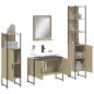 vidaXL Juego de muebles de baño 4 pzas madera ingeniería roble Sonoma vidaXL Juego de muebles de baño 4 pzas madera ingeniería roble Sonoma