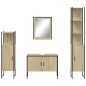 vidaXL Juego de muebles de baño 4 pzas madera ingeniería roble Sonoma vidaXL Juego de muebles de baño 4 pzas madera ingeniería roble Sonoma