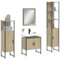 vidaXL Juego de muebles de baño 4 pzas madera ingeniería roble Sonoma vidaXL Juego de muebles de baño 4 pzas madera ingeniería roble Sonoma