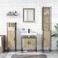 vidaXL Juego de muebles de baño 4 pzas madera ingeniería roble Sonoma vidaXL Juego de muebles de baño 4 pzas madera ingeniería roble Sonoma