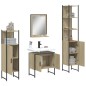 vidaXL Juego de muebles de baño 4 pzas madera ingeniería roble Sonoma vidaXL Juego de muebles de baño 4 pzas madera ingeniería roble Sonoma