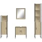 vidaXL Juego de muebles de baño 4 pzas madera ingeniería roble Sonoma vidaXL Juego de muebles de baño 4 pzas madera ingeniería roble Sonoma