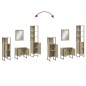 vidaXL Juego de muebles de baño 4 pzas madera ingeniería roble Sonoma vidaXL Juego de muebles de baño 4 pzas madera ingeniería roble Sonoma