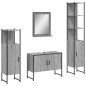 vidaXL Set de armario de baño 4 pzas madera contrachapada gris sonoma vidaXL Set de armario de baño 4 pzas madera contrachapada gris sonoma