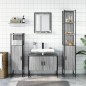 vidaXL Set de armario de baño 4 pzas madera contrachapada gris sonoma vidaXL Set de armario de baño 4 pzas madera contrachapada gris sonoma