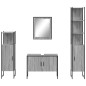 vidaXL Set de armario de baño 4 pzas madera contrachapada gris sonoma vidaXL Set de armario de baño 4 pzas madera contrachapada gris sonoma