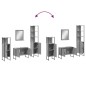 vidaXL Set de armario de baño 4 pzas madera contrachapada gris sonoma vidaXL Set de armario de baño 4 pzas madera contrachapada gris sonoma
