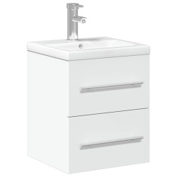 vidaXL Mueble de baño con lavabo integrado blanco