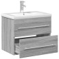 vidaXL Mueble de baño con lavabo integrado gris Sonoma vidaXL Mueble de baño con lavabo integrado gris Sonoma