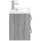vidaXL Mueble de baño con lavabo integrado gris Sonoma vidaXL Mueble de baño con lavabo integrado gris Sonoma