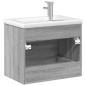 vidaXL Mueble de baño con lavabo integrado gris Sonoma vidaXL Mueble de baño con lavabo integrado gris Sonoma