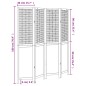 vidaXL Biombo separador de 4 paneles madera paulownia marrón oscuro vidaXL Biombo separador de 4 paneles madera paulownia marrón oscuro