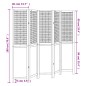 vidaXL Biombo separador de 5 paneles madera paulownia marrón oscuro vidaXL Biombo separador de 5 paneles madera paulownia marrón oscuro